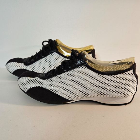 SJBActive St. Johns Bay Size 7.5 Emily White Black Mesh Lace-Up Activewear Shoes - Picture 4 of 8